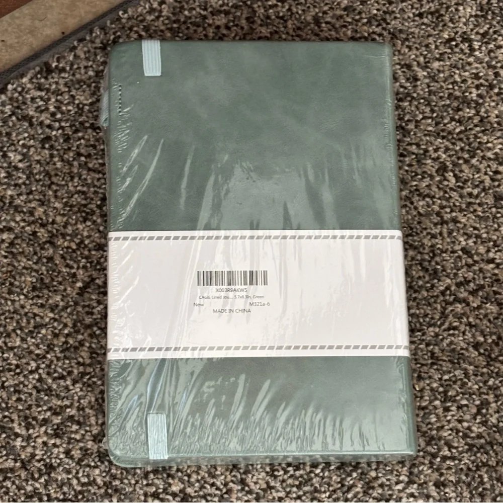 NEW! Hard Cover Notebook in Sage Green Journal Office Lists Still in Plastic